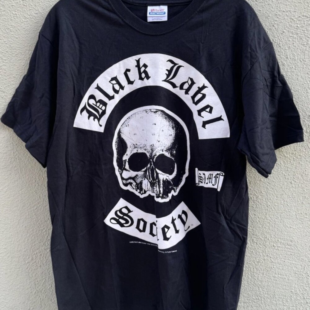 Vintage Black Label Society 2005 Skull Shirt Men M Hanes Skull Grunge Rare Y2K